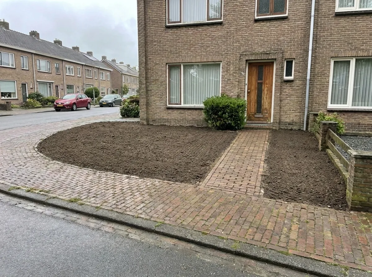 Voortuin leeghalen: het resultaat na het werk